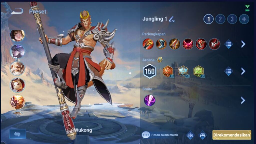 Build Wukong Jungler Tersakit HoK