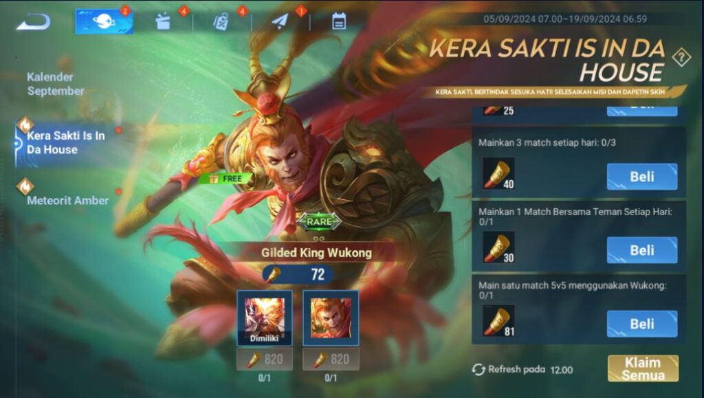 Skin Gilded King Wukong