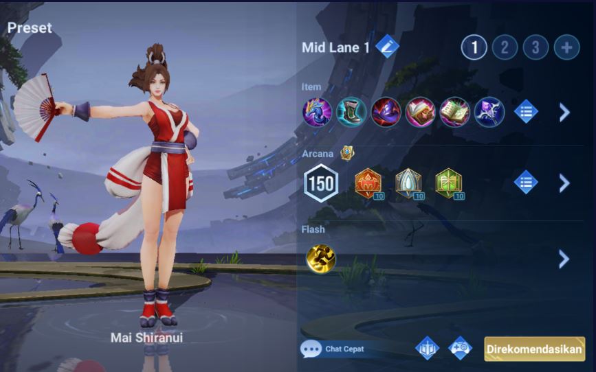 Set Build Mai Shiranui Honor of Kings